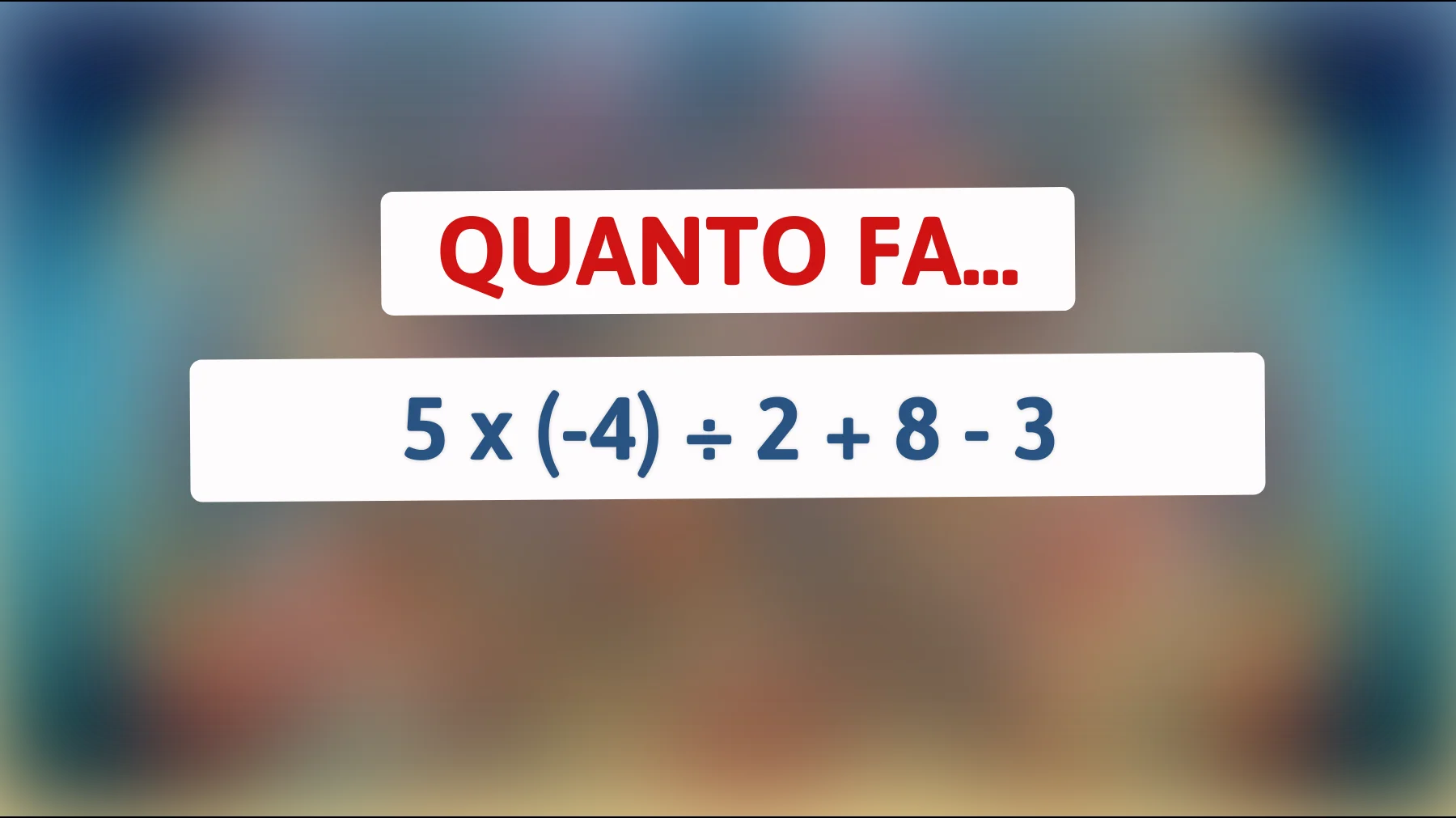Scopri il segreto matematico che solo i veri geni riescono a risolvere! Hai il coraggio di tentare?"