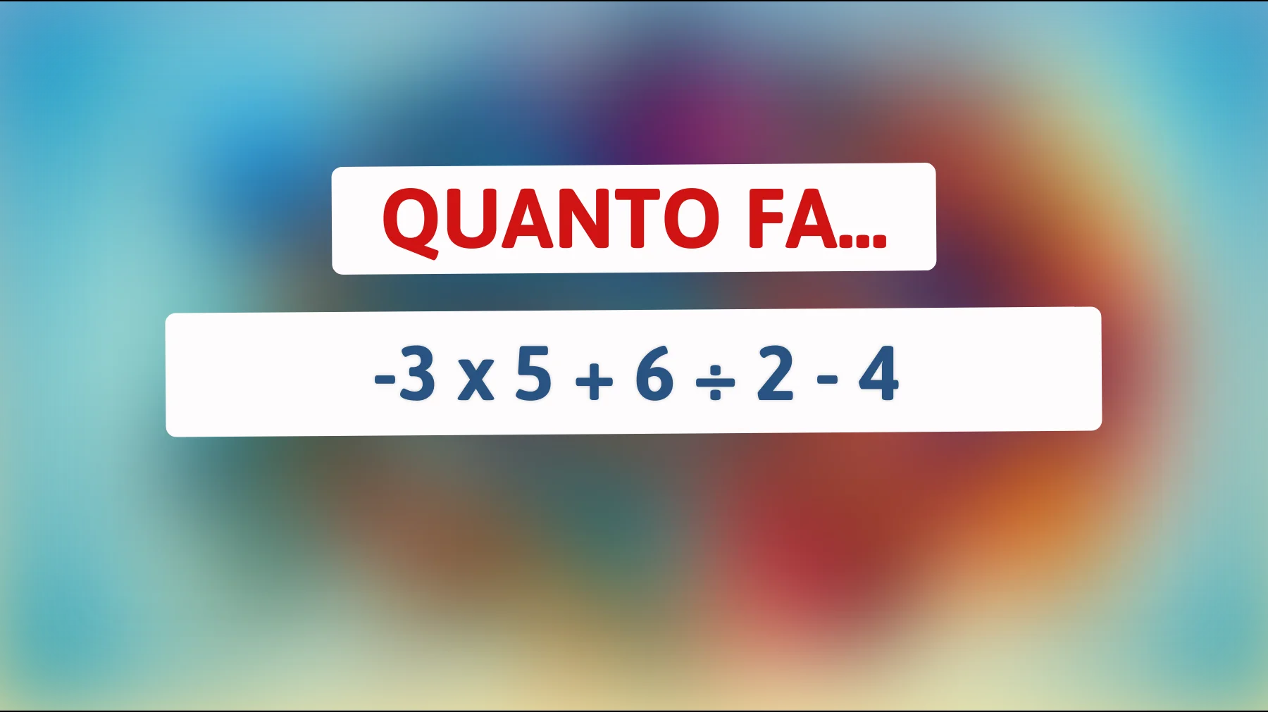 Scopri se sei davvero un genio: la risposta a questo indovinello matematico ti lascerà a bocca aperta!"