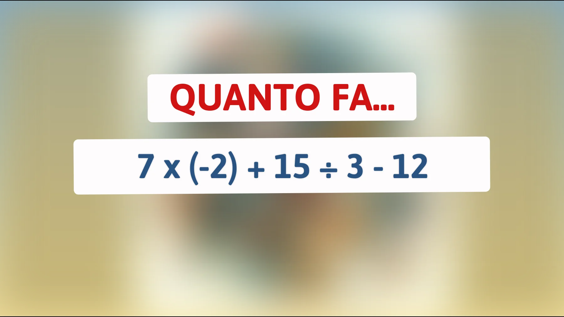 Scopri se sei davvero un genio risolvendo questo enigma matematico che pochi riescono a capire!"